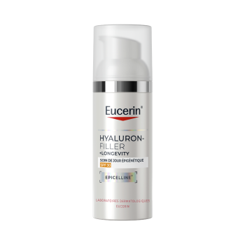 Soin de jour épigénétique SPF30 Hyaluron-Filler + Longevity Eucerin - flacon-pompe de 50ml