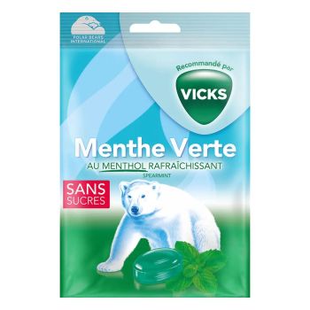 Bonbons menthe verte menthol rafraîchissant Vicks