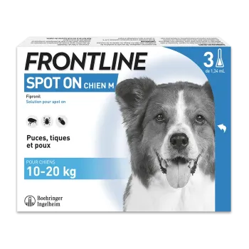 Frontline Spot On chiens 10-20 kg - 3 pipettes de 1,34ml