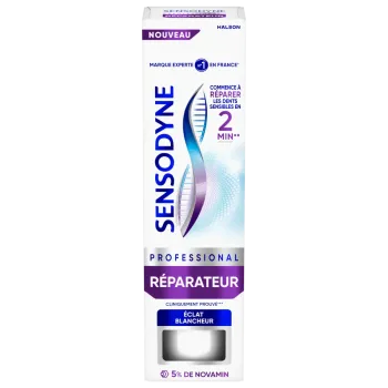 Dentifrice Professional Réparateur éclat blancheur Sensodyne - tube de 75ml 