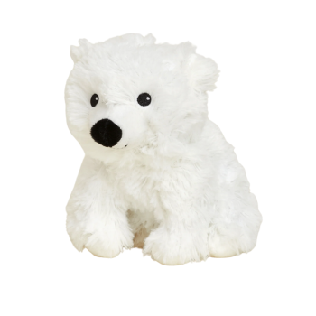 Cozy peluche bouillotte Warmies Ours polaire Soframar - 1 bouillotte de 27 cm