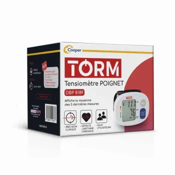 TORM Tensiomètre électronique au poignet  DBP 8189 Cooper - 1 tensiomètre
