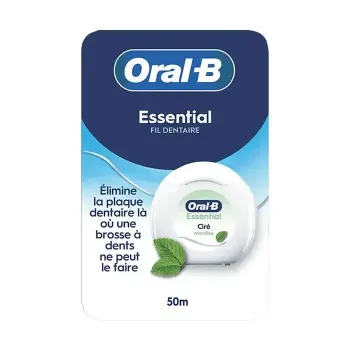 Essential Fil dentaire ciré mentholé Oral-B - rouleau de 50m