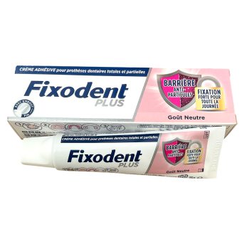 Crème adhésive anti-particules Fixodent plus - tube 35g