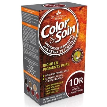 Color & soin coloration permanente Rouge flamboyant 10R Les 3 chênes - 1 kit