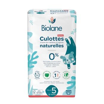 Couches culottes naturelles Biolane taille 5 – sachet de 40