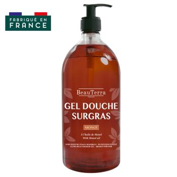 Gel douche parfum Monoi Beauterra - flacon-pompe de 1L