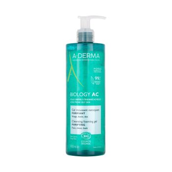 Biology AC Gel moussant nettoyant purifiant bio A-derma
