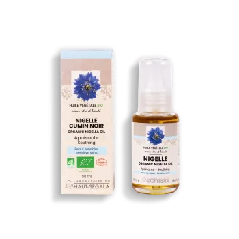 Huile de Nigelle cumin noir bio apaisante Laboratoire Haut-Ségala - flacon de 50ml