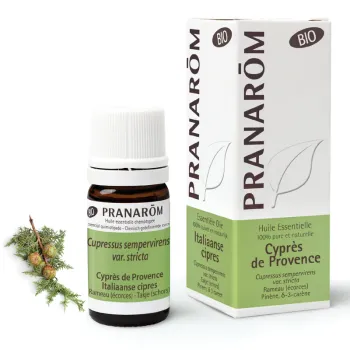 Huile essentielle de Cyprès de Provence bio Pranarôm - flacon de 5 ml