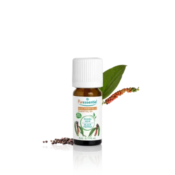 Huile essentielle de poivre noir bio Puressentiel - flacon de 5ml