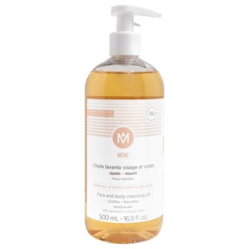 L'huile lavante visage et corps Même - flacon-pompe de 500 ml