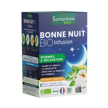 Infusion bonne nuit bio Santarome - boite de 20 sachets