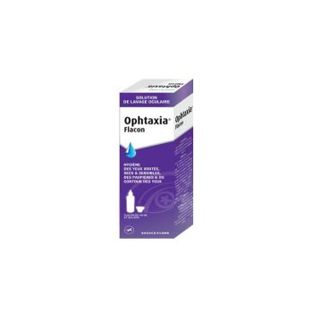 Ophtaxia solution de lavage oculaire Bausch & Lomb - flacon de 120 ml et oeillère