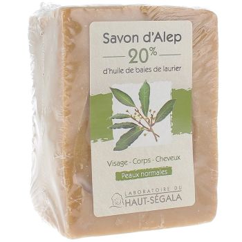 Savon d'Alep 20% baies de laurier Haut-Ségala - pain de 200 g