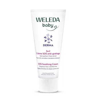 Crème SOS 3 en 1 anti-grattage Weleda Baby Derma - flacon de 50ml