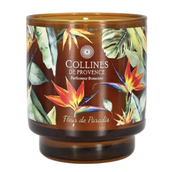 Bougie parfumée fleur de paradis Collines de Provence - bougie de 220g
