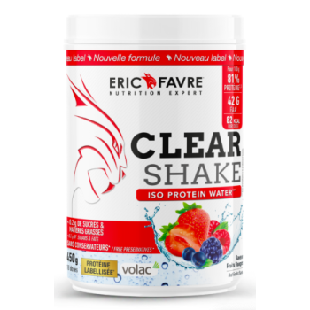 Clear shake Iso protein water saveur fruits rouges Eric Favre - pot de 450g