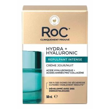 Hydra+Hyaluronic Cr&egrave;me jour/nuit repulpant intense RoC - pot de 50ml