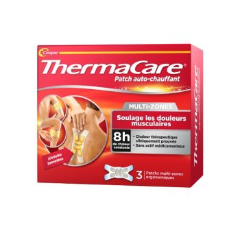 Patch auto-chauffant 8h multi-zones ThermaCare - 3 patchs