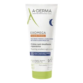 Exomega Control crème nuit émolliente réparatrice A-Derma - tube de 200ml