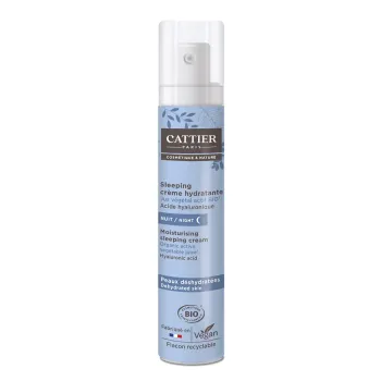 Sleeping crème hydratante peaux déshydratées bio Cattier - flacon pompe de 50ml