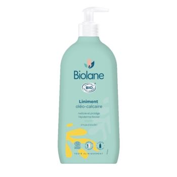 Liniment oléo-calcaire bio Biolane - flacon-pompe de 500ml	