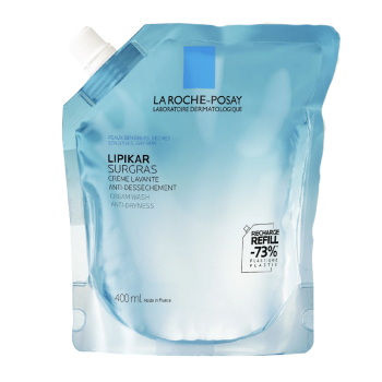 Lipikar surgras crème lavante La Roche-Posay - éco-recharge de 400ml