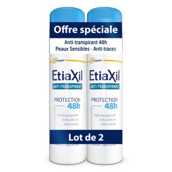 Etiaxil Déodorant anti-transpirant 48h Aérosol - 2 x 150 ml