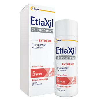 Traitement Détranspirant Pieds Peaux Normales Etiaxil - flacon de 100 ml