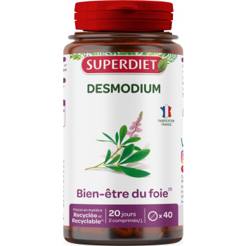 Desmodium bien-être du foie Super Diet - boite de 40 comprimés