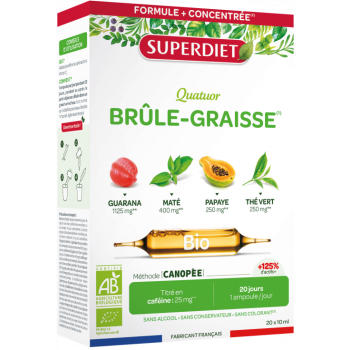 Quatuor Brûle graisse BIO Super Diet - 20 ampoules