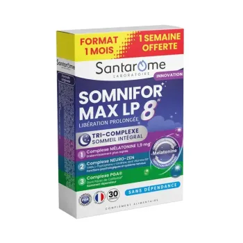 Somnifor max LP 8h Santarome - boite de 30 comprim&eacute;s