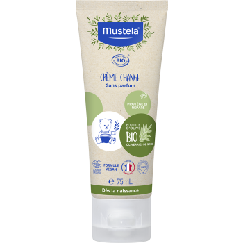 Crème change bio sans parfum Mustela - tube de 75 ml