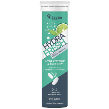 Hydra Fresh saveur citron-verveine Vitavea - tube de 20 comprimés effervescents 