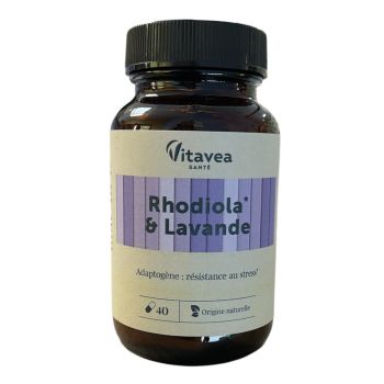 Rhodiola et Lavande résistance au stress Vitavea - pot de 40 gélules