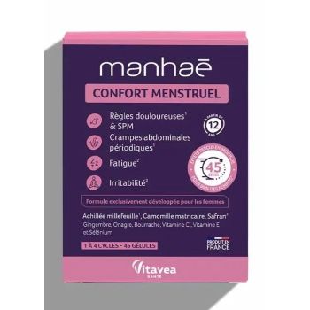 Manha&eacute; Confort menstruel Vitavea - boite de 45 g&eacute;lules