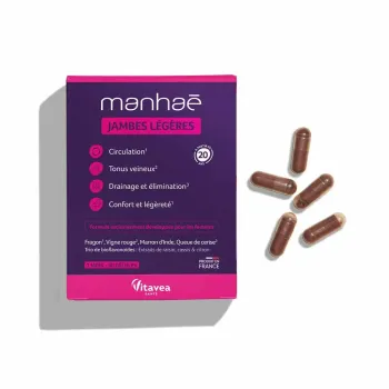 Manha&eacute; jambes l&eacute;g&egrave;res Vitavea - boite de 30 capsules
