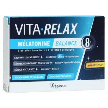 Vita relax mélatonine balance Vitavea - boîte de 30 gélules