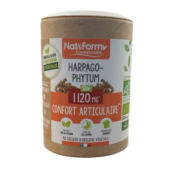 Harpagophytum bio Confort articulaire Nat&Form - pot de 90 gélules
