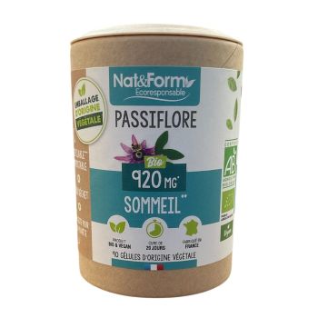 Passiflore bio Sommeil Nat&Form - pot de 90 gélules