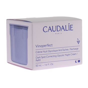 Vinoperfect recharge crème nuit glycolique anti-taches Caudalie - recharge de 50ml
