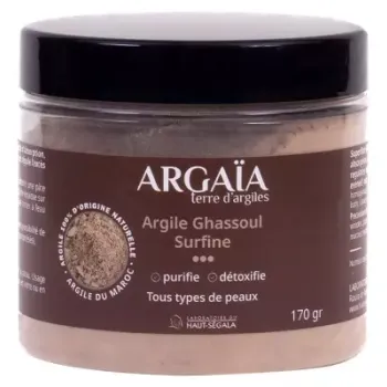 Argaïa argile ghassoul surfine Haut-Ségala - pot de 170g