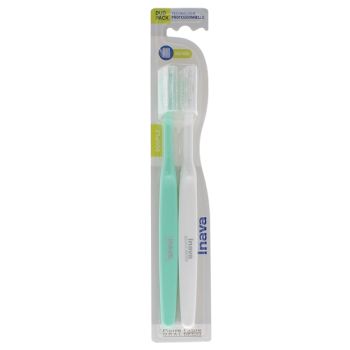 Brosse à dents souple 20/100 Inava - lot de 2 brosses à dents