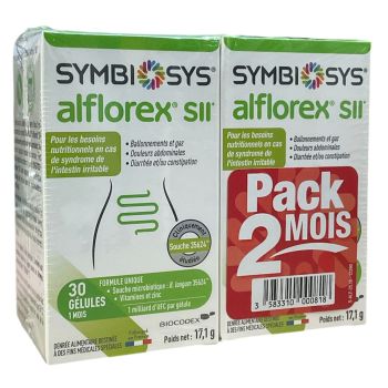 Symbiosys Alflorex SII Biocodex - lot de 2 boites de 30 gélules