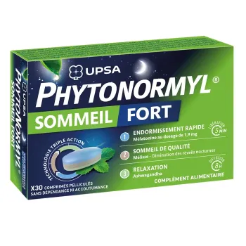 Phytonormyl Sommeil fort Upsa - boite de 30 comprim&eacute;s