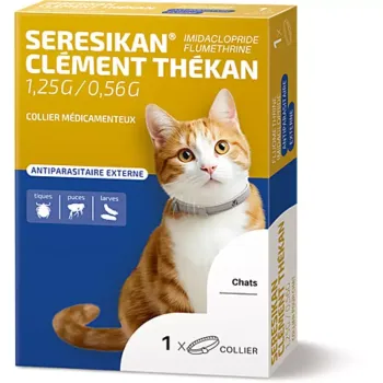 Seresikan collier antiparasitaire externe chat Cl&eacute;ment Th&eacute;kan - boite de 1 collier