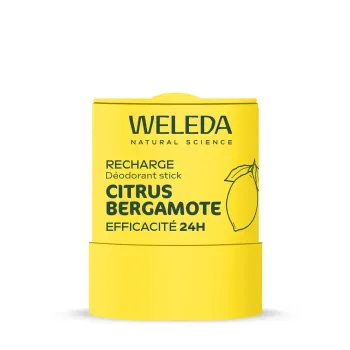 Recharge déodorant stick citrus bergamote Weleda - recharge de 50g