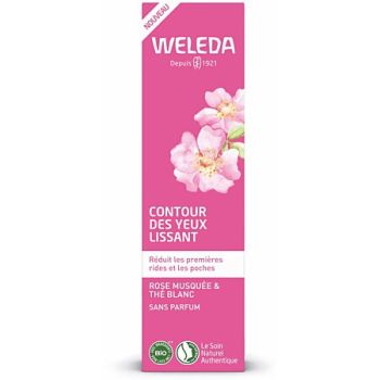 Contour des yeux lissant rose musquée et thé blanc Weleda - tube de12ml