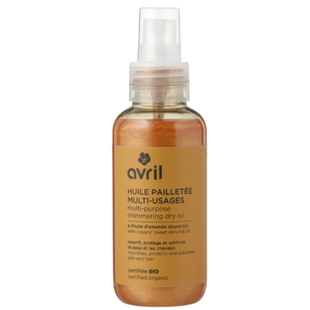Huile pailletée multi-usages bio Avril - spray de 100ml